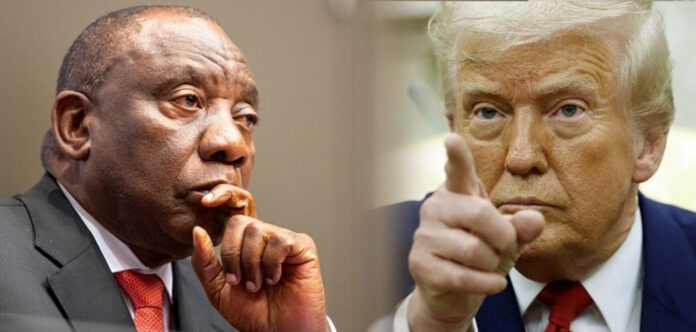 Donald Trump and South African President Cyril Ramaphosa
